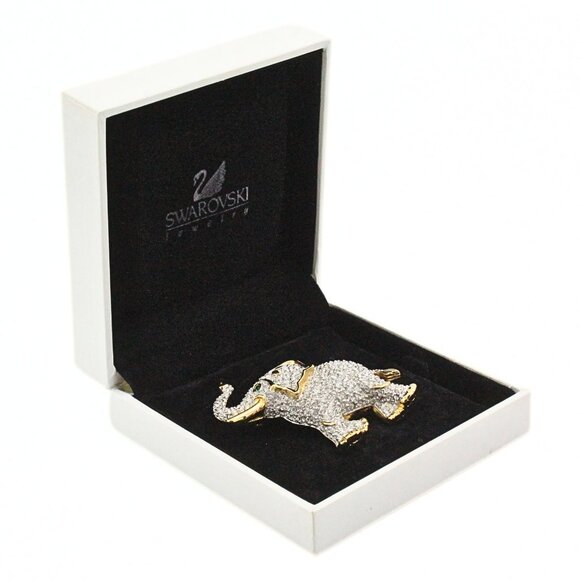 Exquisite Sparkly Swarovski Elephant Pave´Crystal Encrusted Brooch - Picture 3 of 11